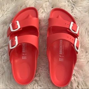 Coral Pink Rubber Birkenstock’s